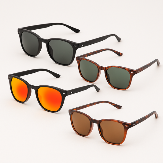Polarized Vintage Sunglasses for Men – Classic UV400 Outdoor Fashion Glasses with Anti-Reflective Mirror Lenses
