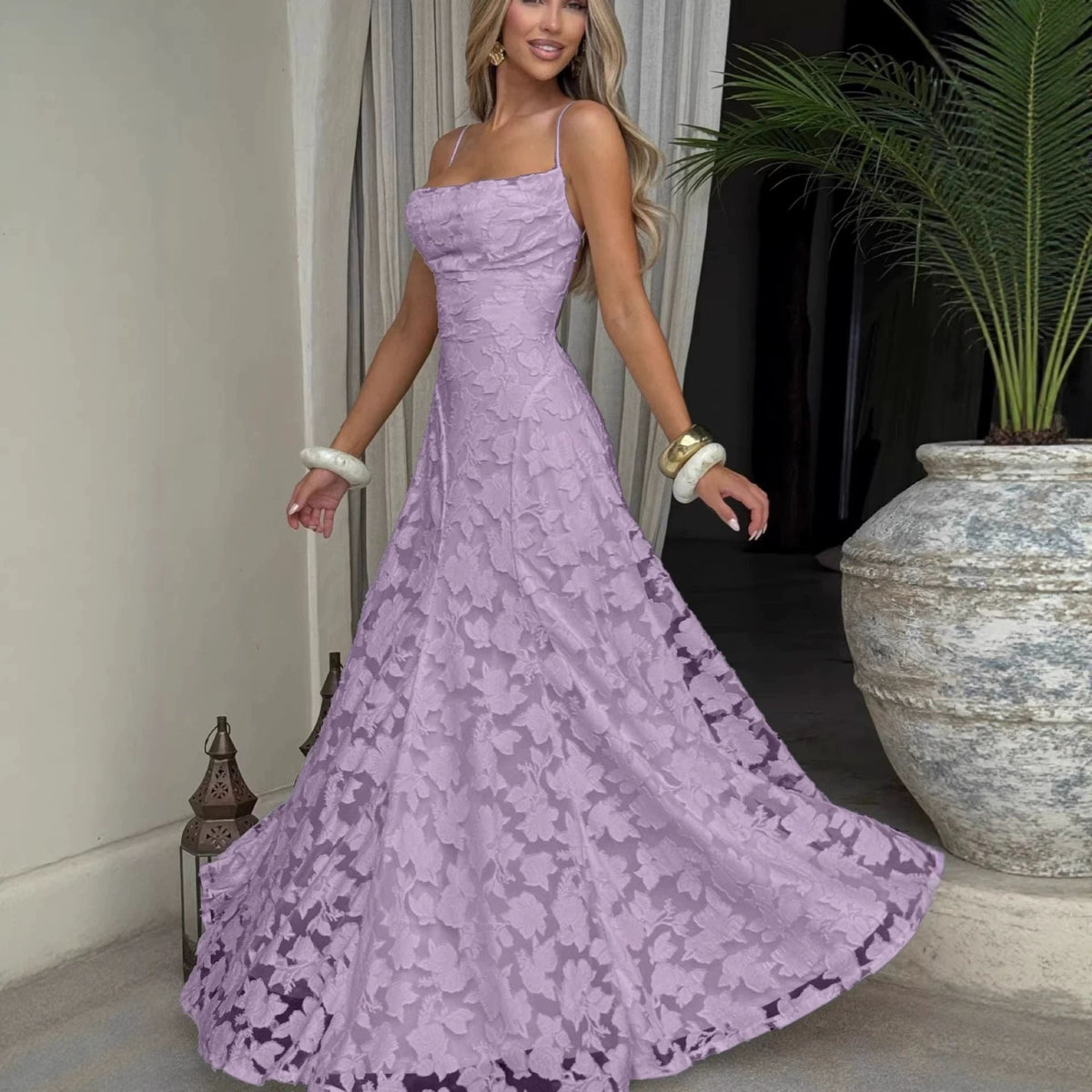 Style Women's Evening Dress New Fashion Versatile Hot Girl Style Burgundy Sexy Suspender Dress