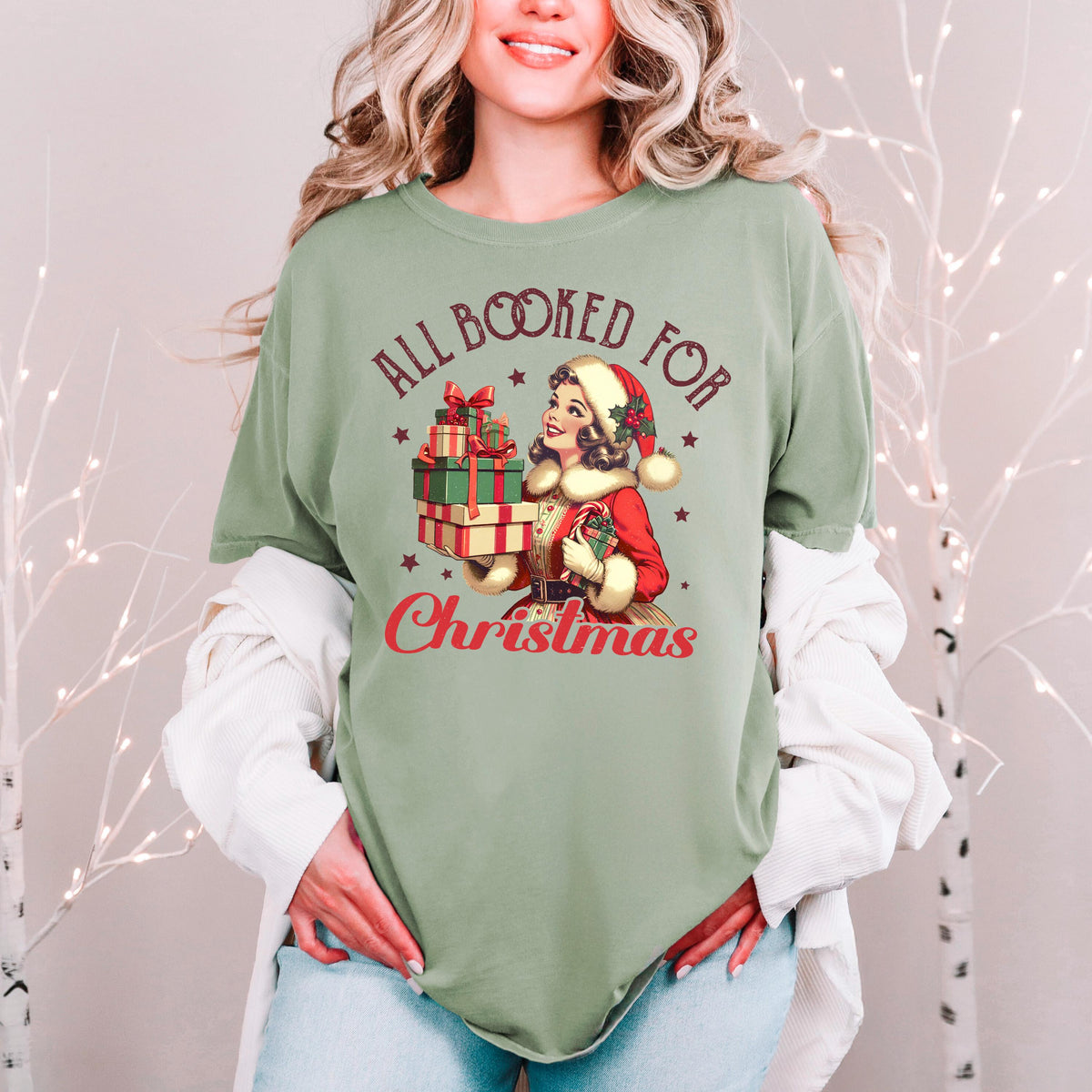 Christmas Graphic Tee – Vintage Christmas Shirt With Soft Washed Cotton Comfort
