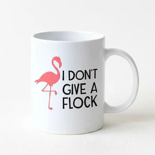 Funny Flamingo Mug - Pink Ceramic Coffee Cup, Dishwasher Safe Double-Sided Gift