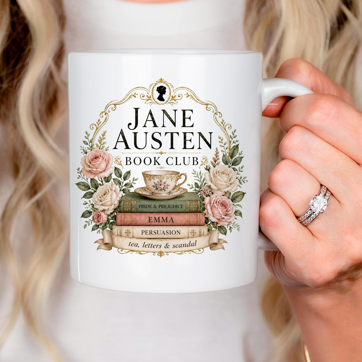 Jane Austen Reader Mug – Unique Literary Gift Mug for Book Lovers