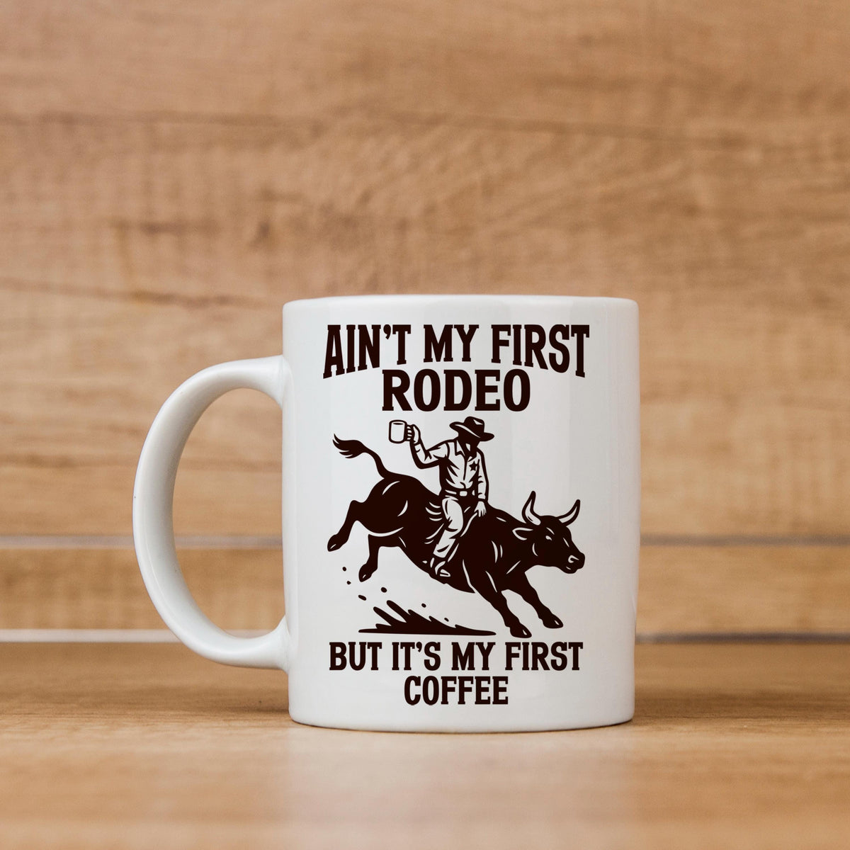 Cowboy Coffee Mug - Funny Western Ceramic Drinkware, Dishwasher Safe Gift