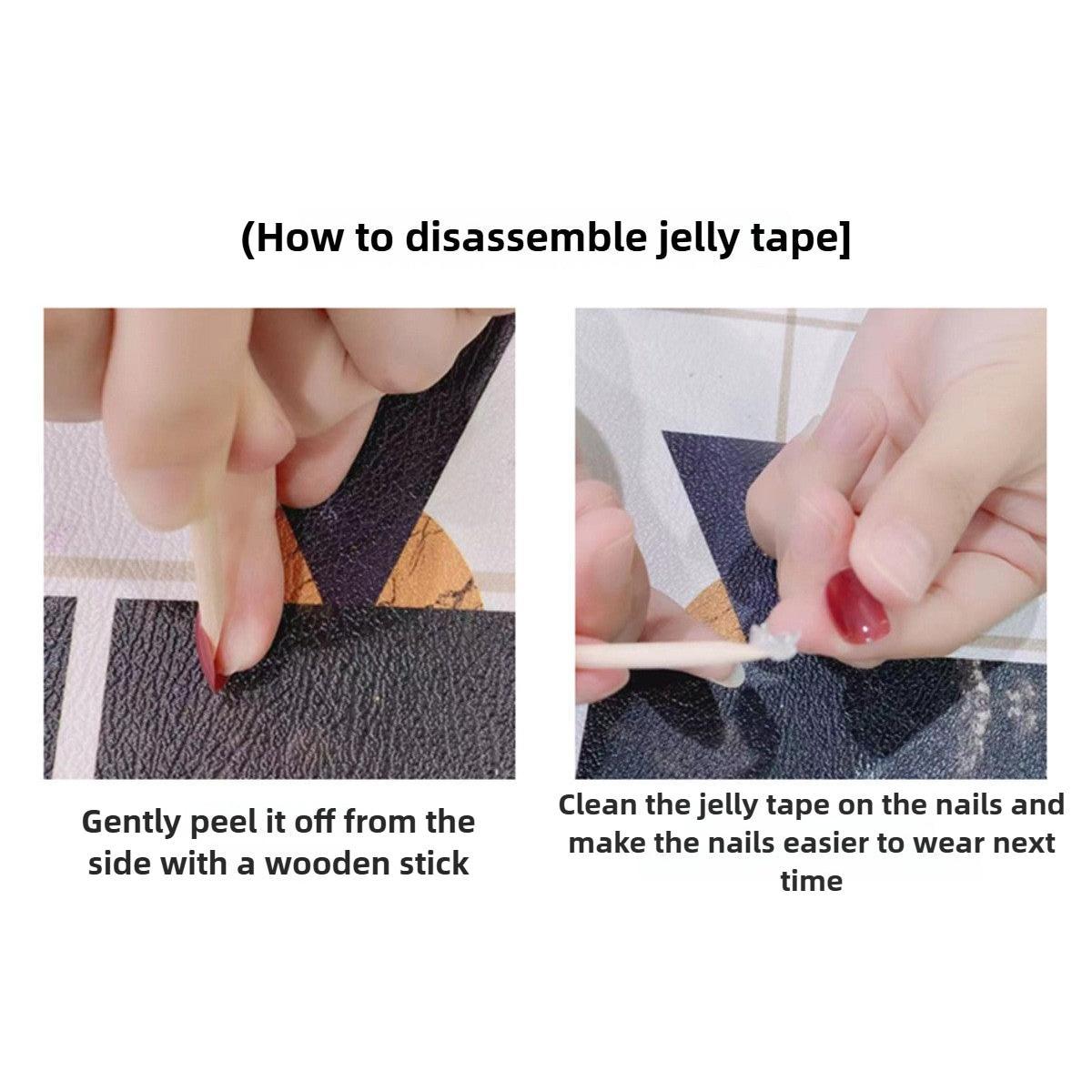 1045- Handmade press on nails fake nails removable Handmade Drawing Nails