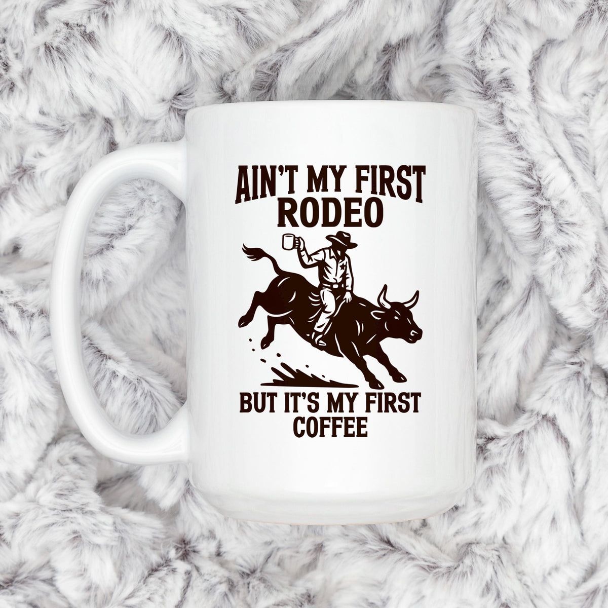 Cowboy Coffee Mug - Funny Western Ceramic Drinkware, Dishwasher Safe Gift