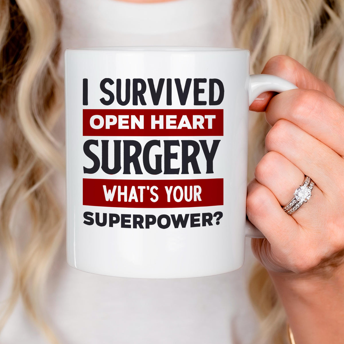 Open Heart Surgery Mug - Inspirational Recovery Coffee Cup | Survivor Gift