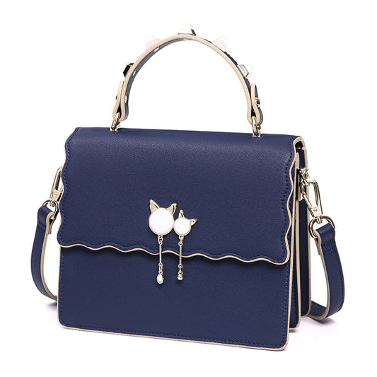 Genuine leather handbags portable fashion simple shoulder bag trendy all-match crossbody bag tote bag