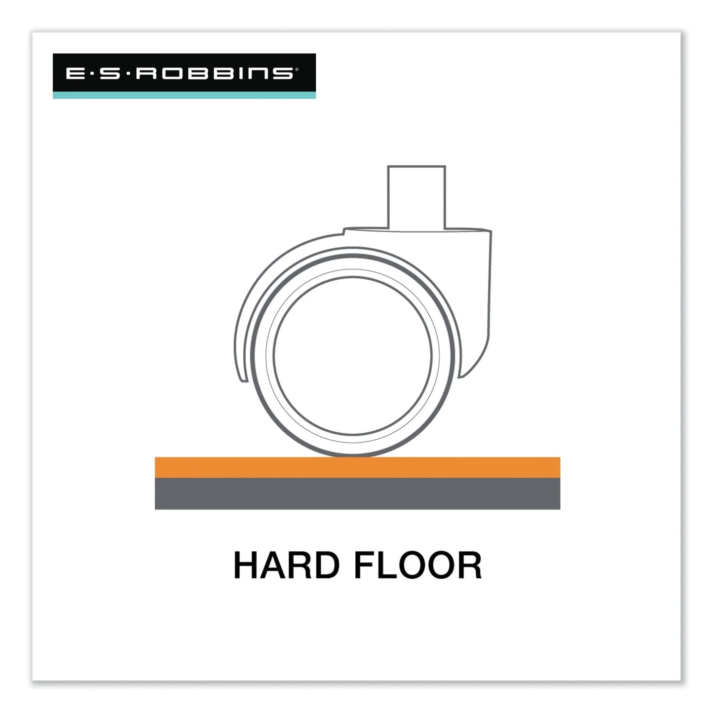 ES Robbins Chair Mat for Hard Floors, 46 x 60 No Lip, Clear
