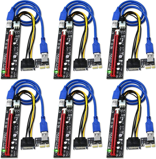 FebSmart VER006C GPU Riser, PCIe X1 to X16 Extension Cable for Ethereum Mining Rigs