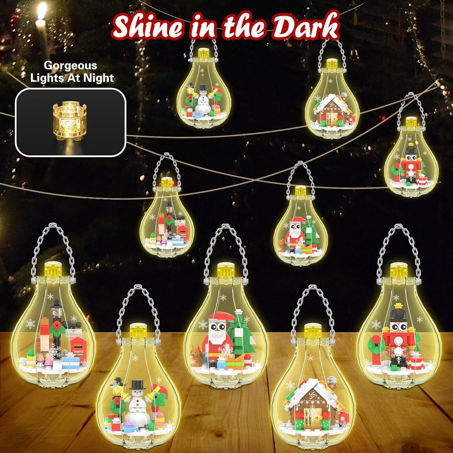 Christmas Ornaments Building Blocks 5 Pack