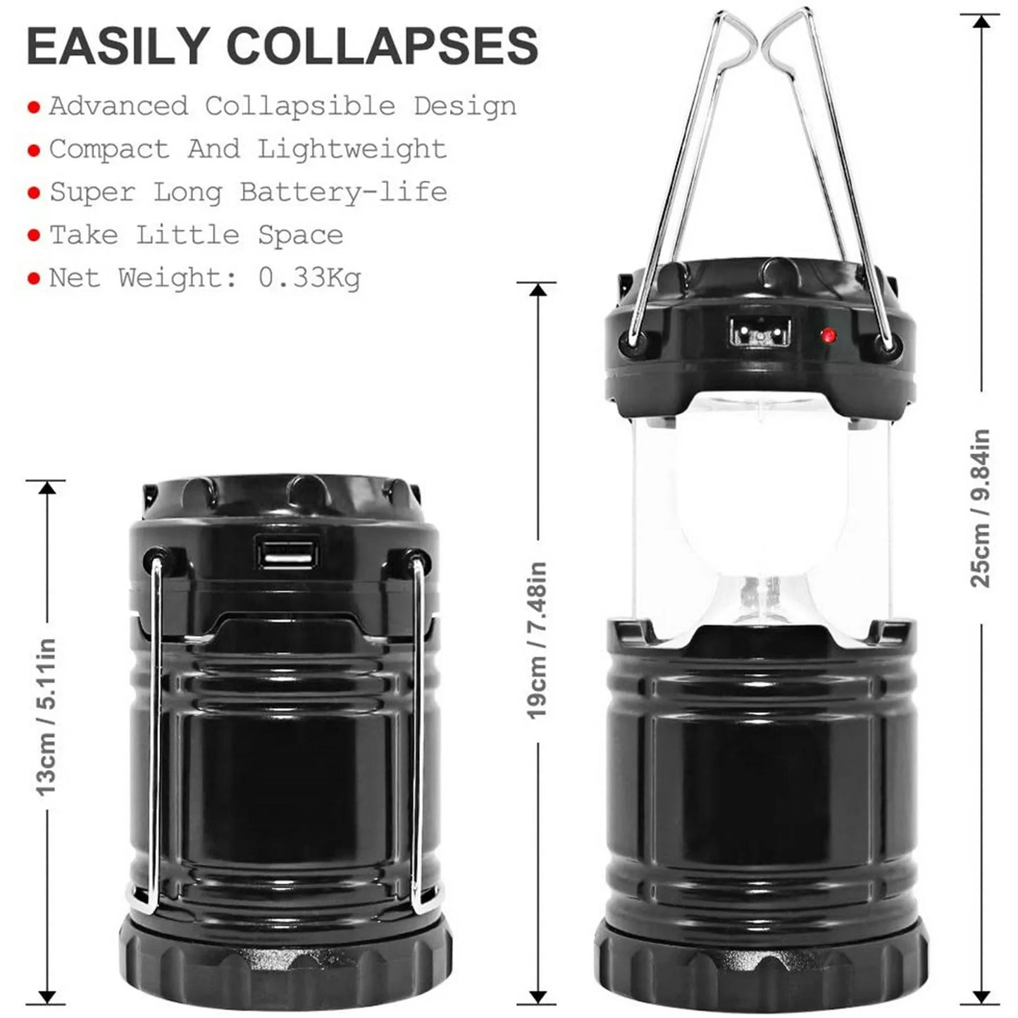 Lanterns, Rechargeable Led Camping Lantern, Solar Lantern Flashlights Charging for Phone