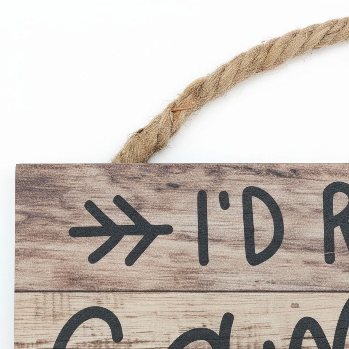 Rustic Camping Sign - I'd Rather Be Camping Wall Art | Wooden Cabin Decor