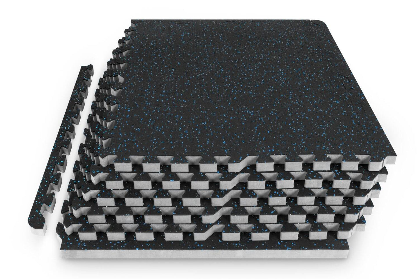 Rubber Top Exercise Puzzle Mat 0.75in 24sqft