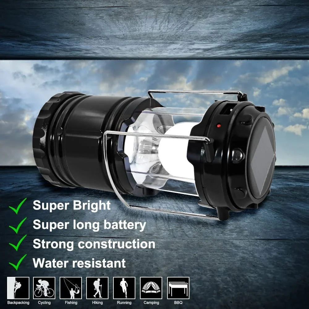 Lanterns, Rechargeable Led Camping Lantern, Solar Lantern Flashlights Charging for Phone