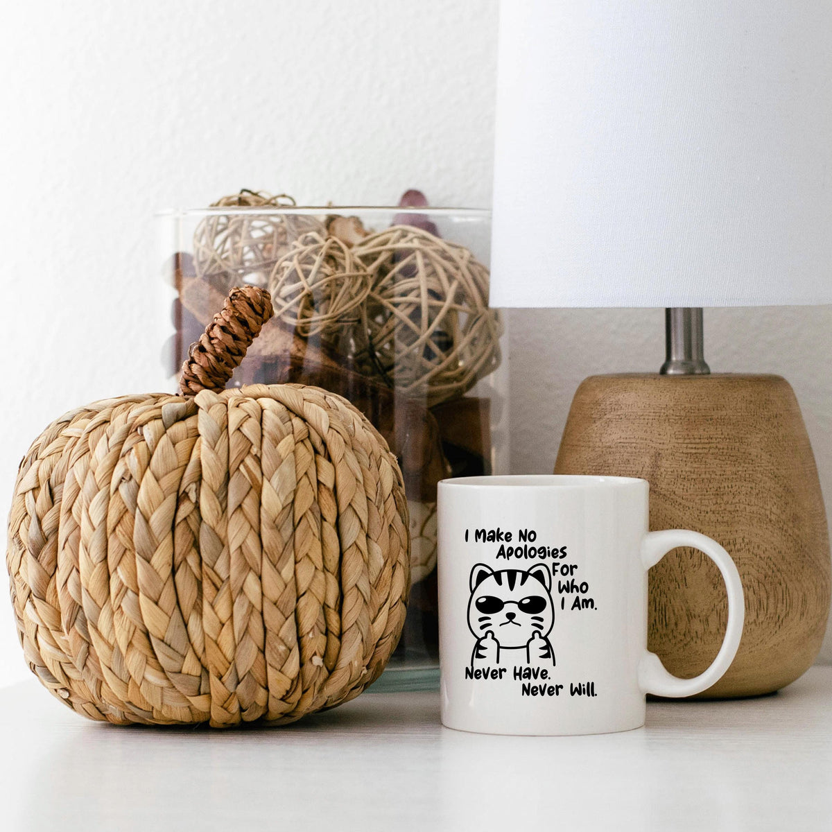 Funny Cat Coffee Mug – Ceramic 11 oz Microwave Safe Sassy Quote Mug