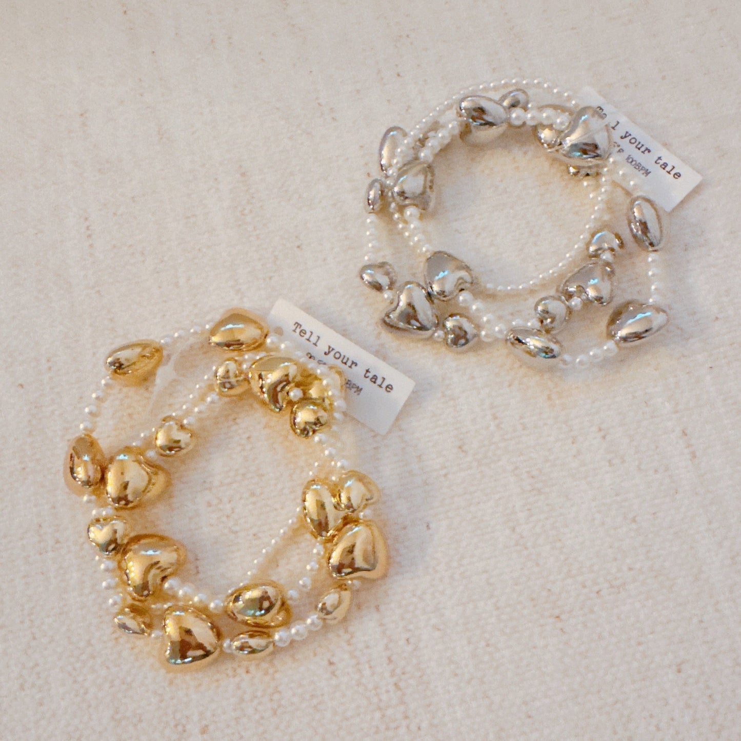 Annie Puffy Hearts Bracelet Set Of 3