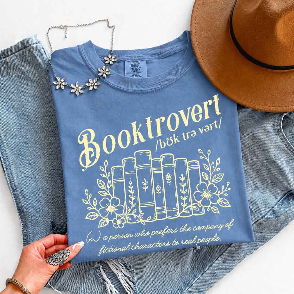 Booktrovert Comfort Colors Shirt - Book Lover Tee