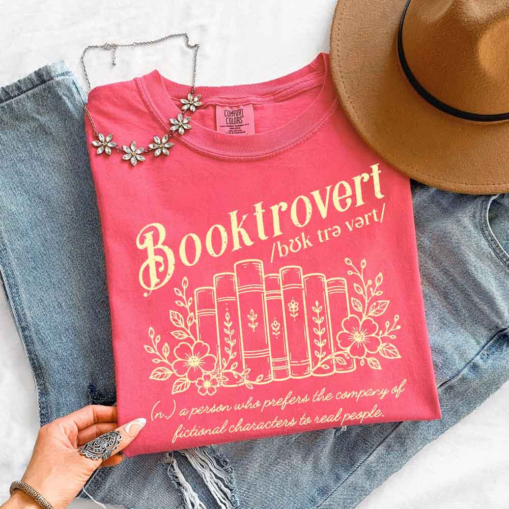 Booktrovert Comfort Colors Shirt - Book Lover Tee