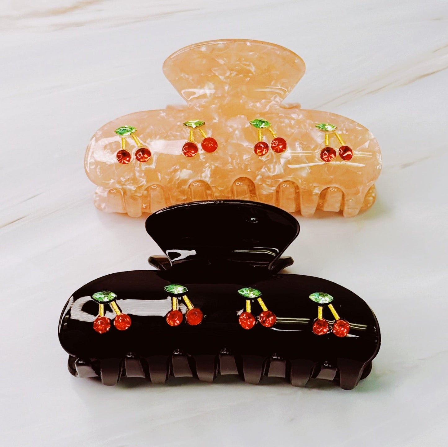 Cherries Lined Up Hair Claw Set Of 2