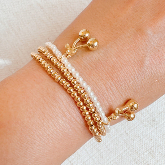Cherry Dangle Stretch Bracelet Set Of 3