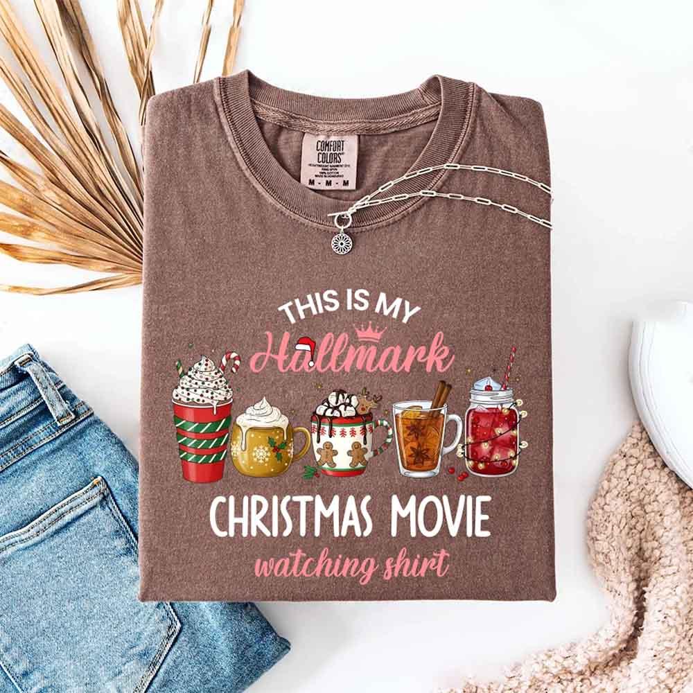 Christmas Movie Comfort Colors Shirt Hallmark Watching Tee