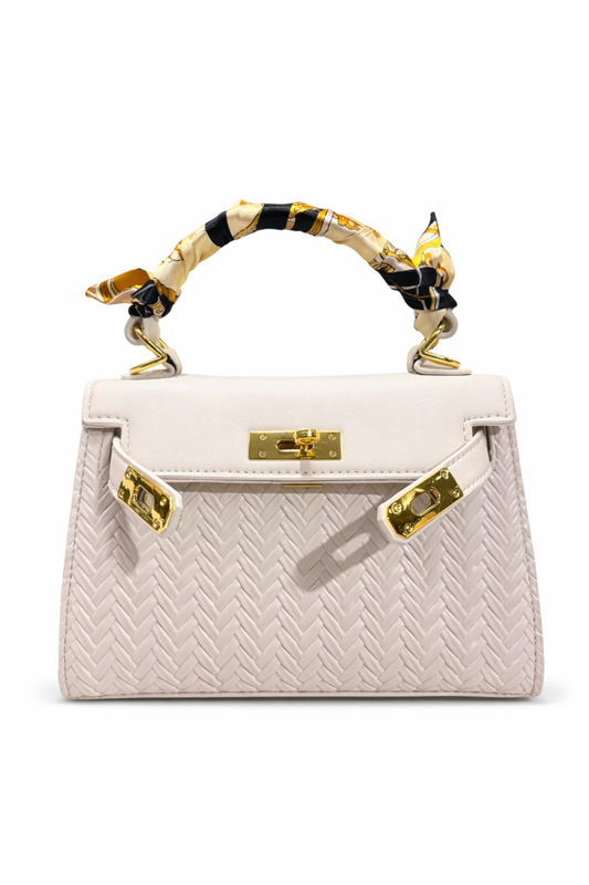 Élan Woven Top Handle Bag – Chic Woven Mini Handbag for Elegant Everyday & Brunch Outfits
