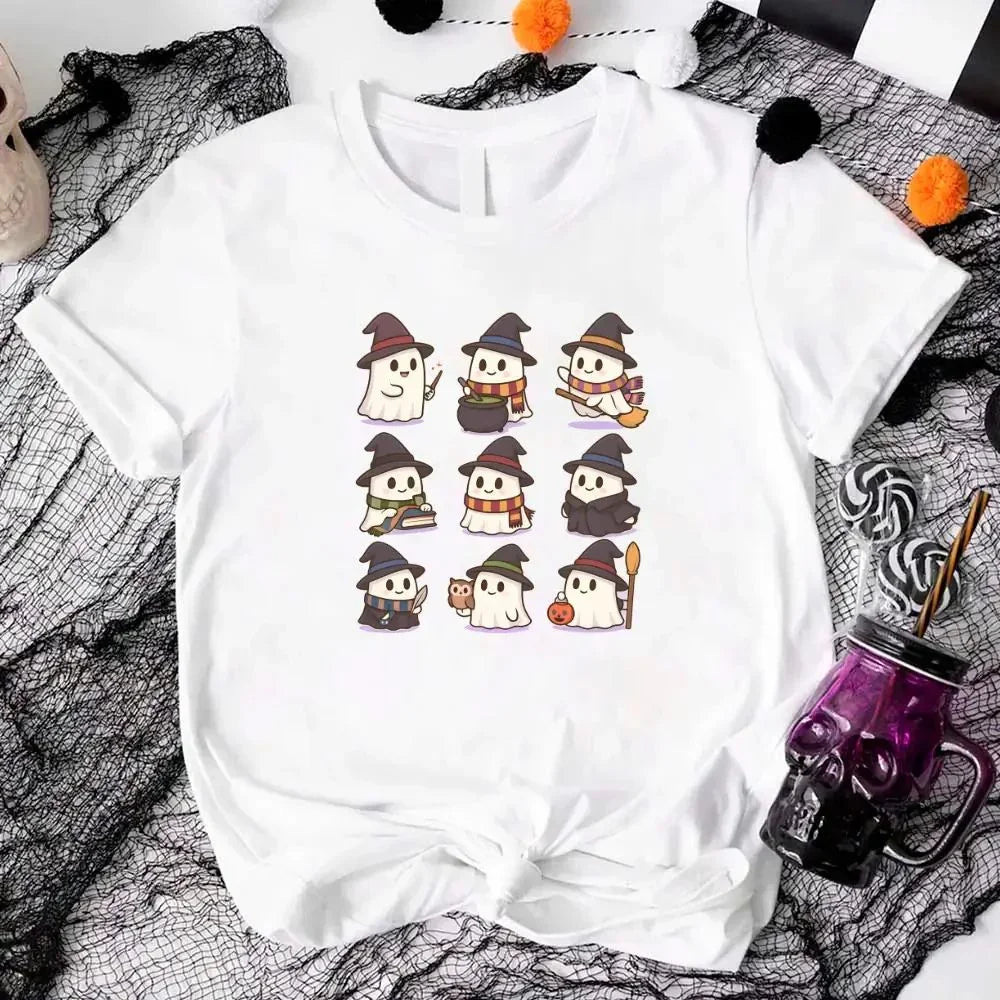 Cute Witch Ghosts Halloween Shirt – Kawaii Spooky Tee