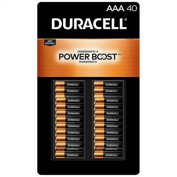 Duracell Coppertop Alkaline AAA Batteries, 40-count Open Box