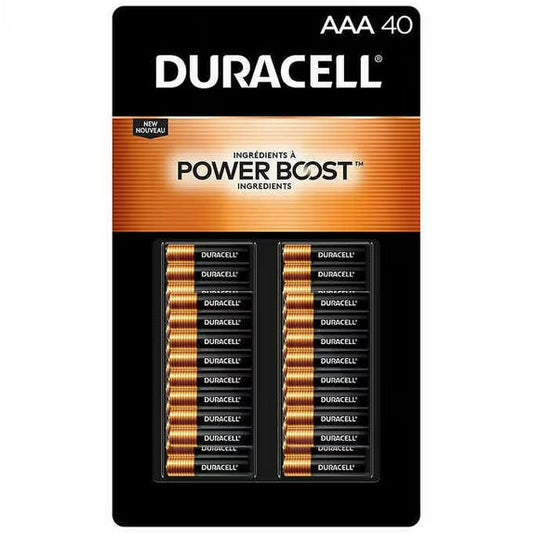 Duracell Coppertop Alkaline AAA Batteries, 40-count Open Box