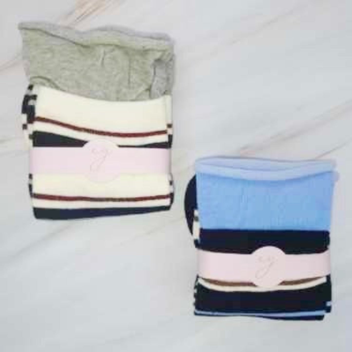 Edgy Sassy Striped Socks Set Of 2