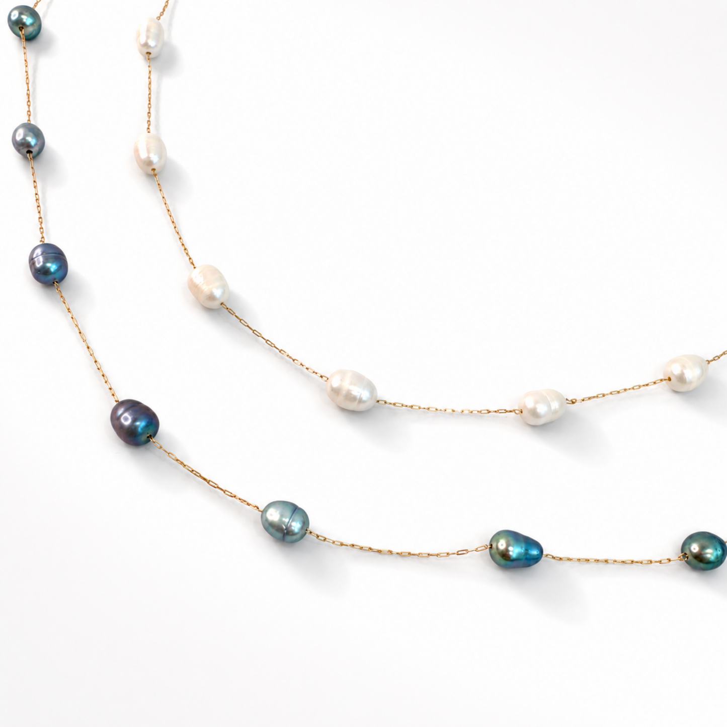 Esther Freshwater Pearl Station Necklace