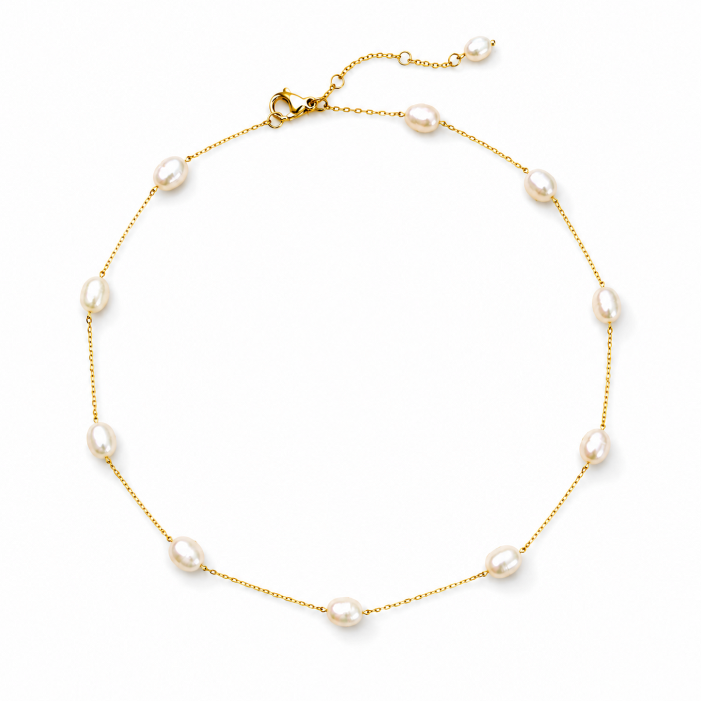 Esther Freshwater Pearl Station Necklace