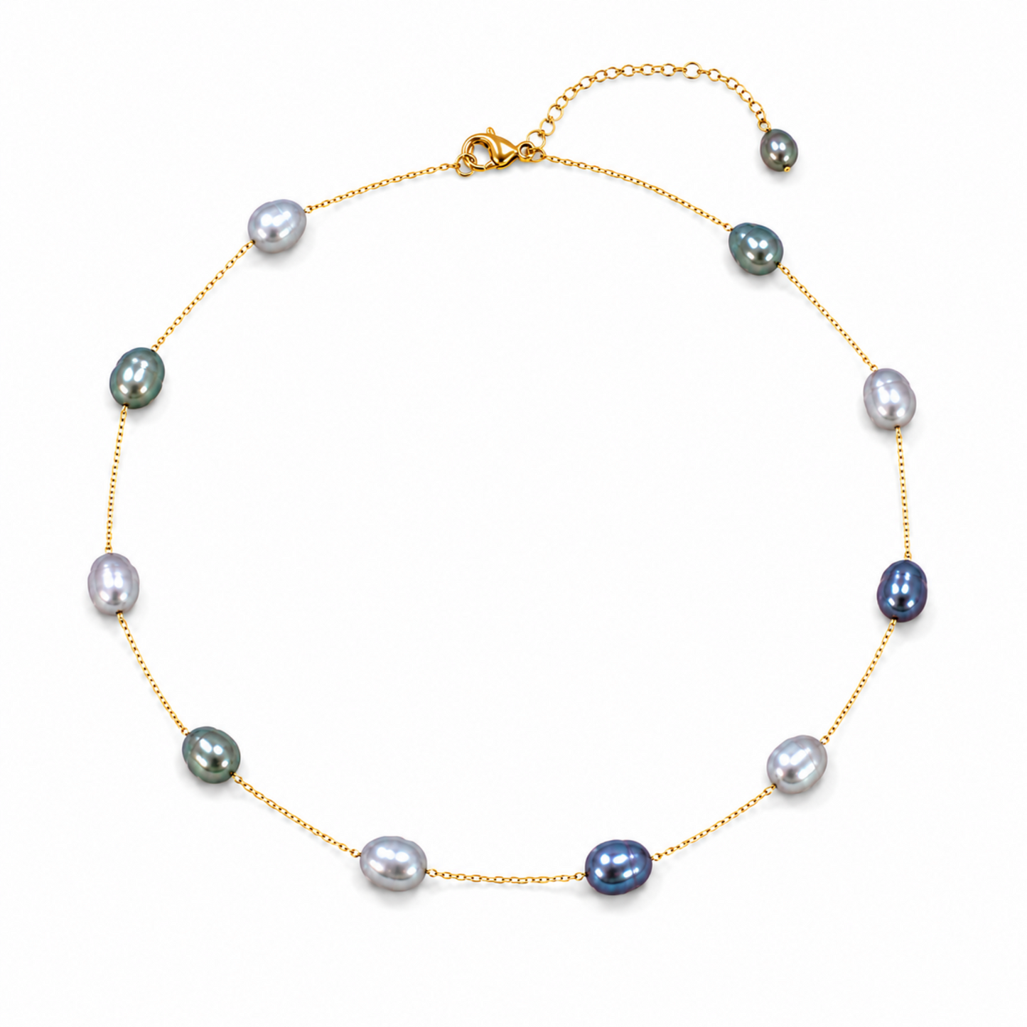 Esther Freshwater Pearl Station Necklace