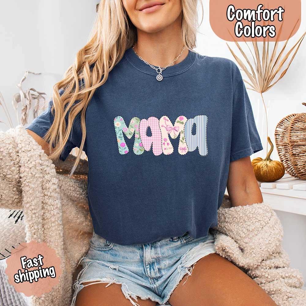 Floral Mama Comfort Colors Tee – Spring Mom Shirt or Mother’s Day Gift