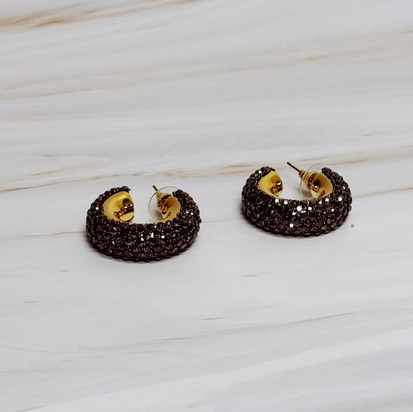 Glam Bling Hoop Earrings