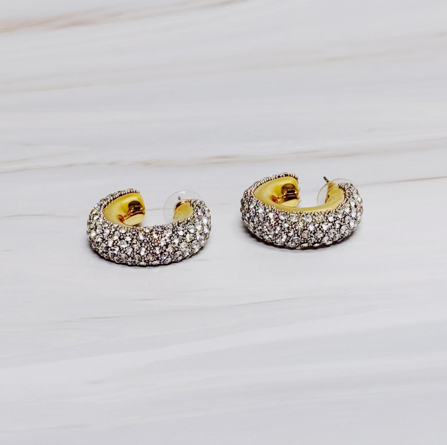 Glam Bling Hoop Earrings