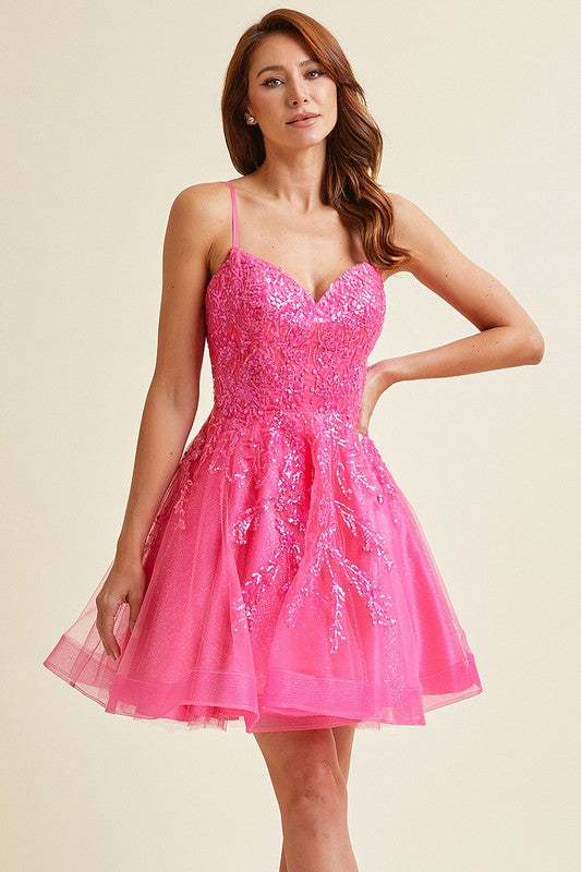 STUNNING SWEETHEART NECKLINE SEQUIN COCKTAIL DRESS FOR FORMAL EVENTS