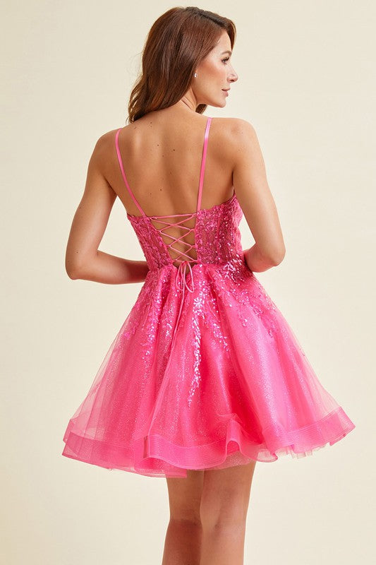 STUNNING SWEETHEART NECKLINE SEQUIN COCKTAIL DRESS FOR FORMAL EVENTS