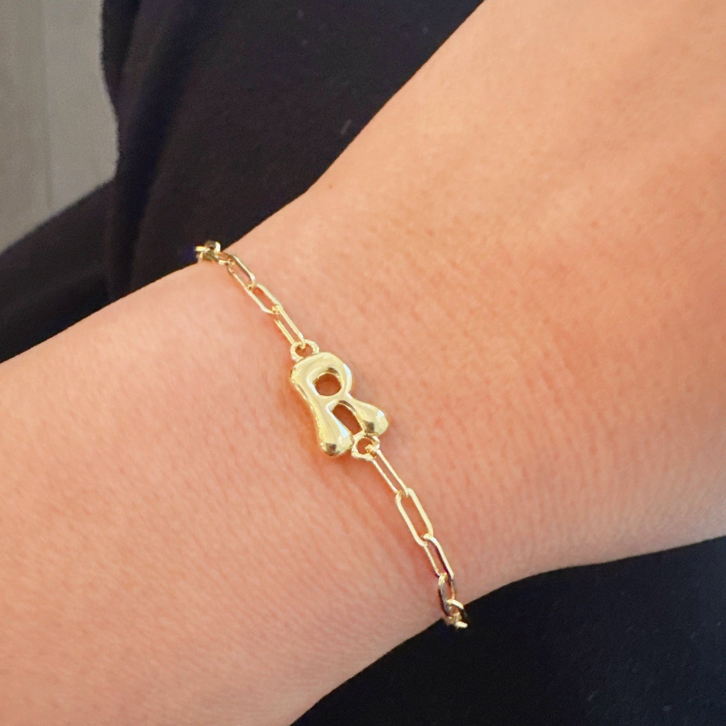 Mini Balloon Initial Bracelet