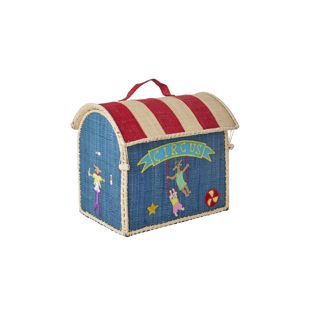 Raffia Kids Bag with Circus Theme