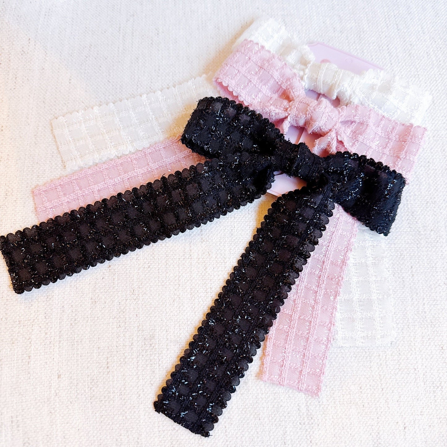 Lace Whisper Bow Clip Set Of 3