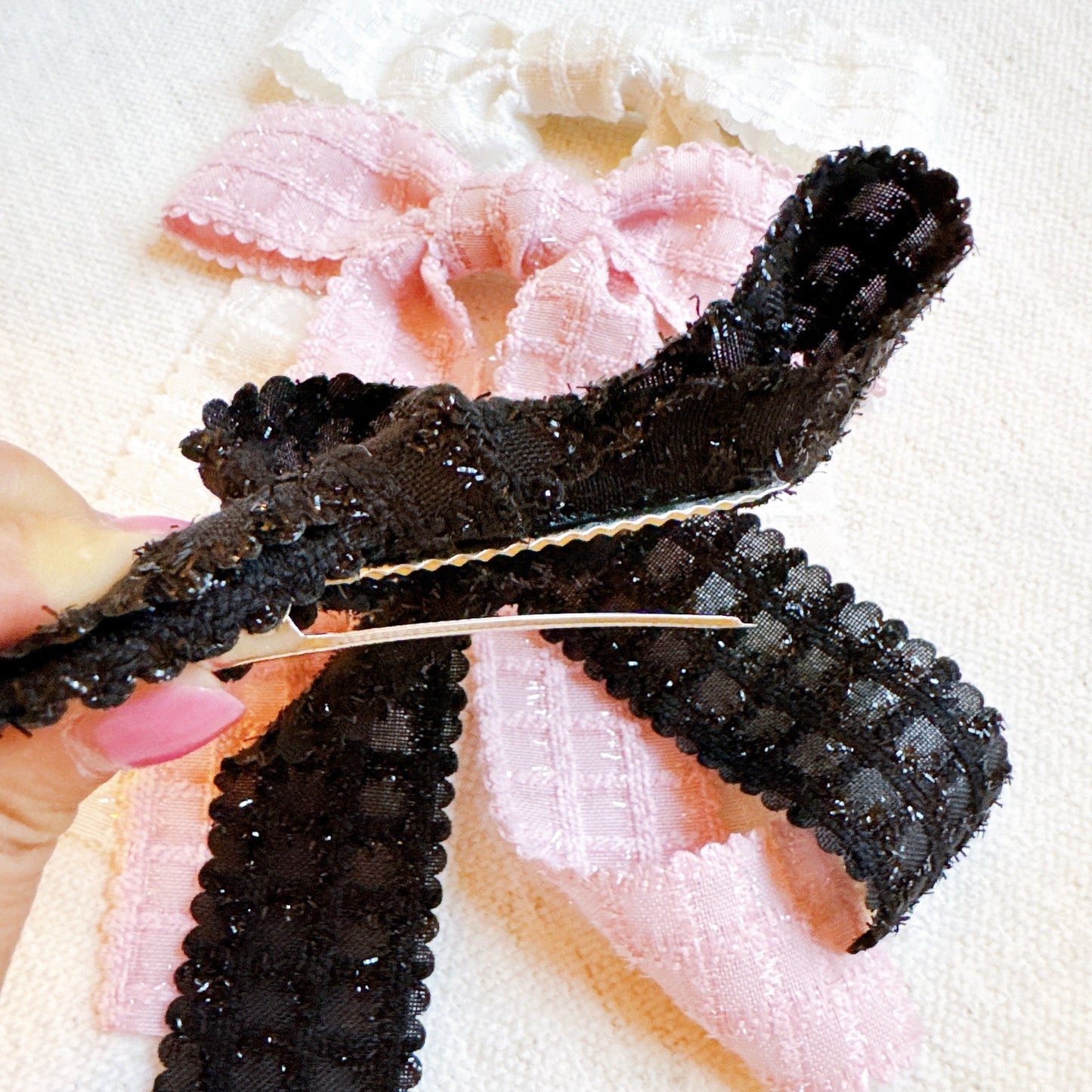 Lace Whisper Bow Clip Set Of 3