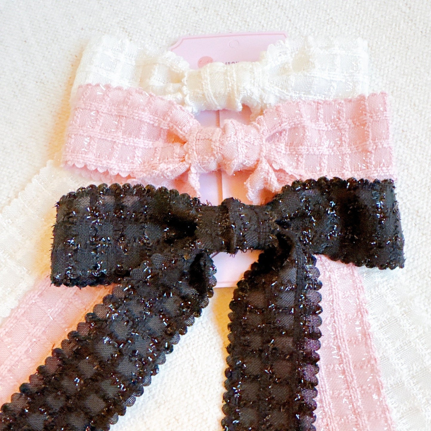 Lace Whisper Bow Clip Set Of 3