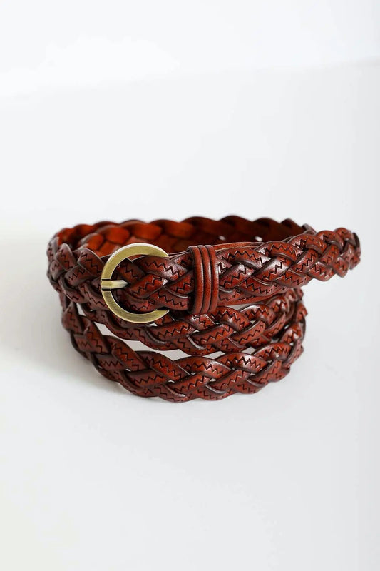 Classic Braided Leather Belt – Timeless Style for Every Outfit 🤎⛓️