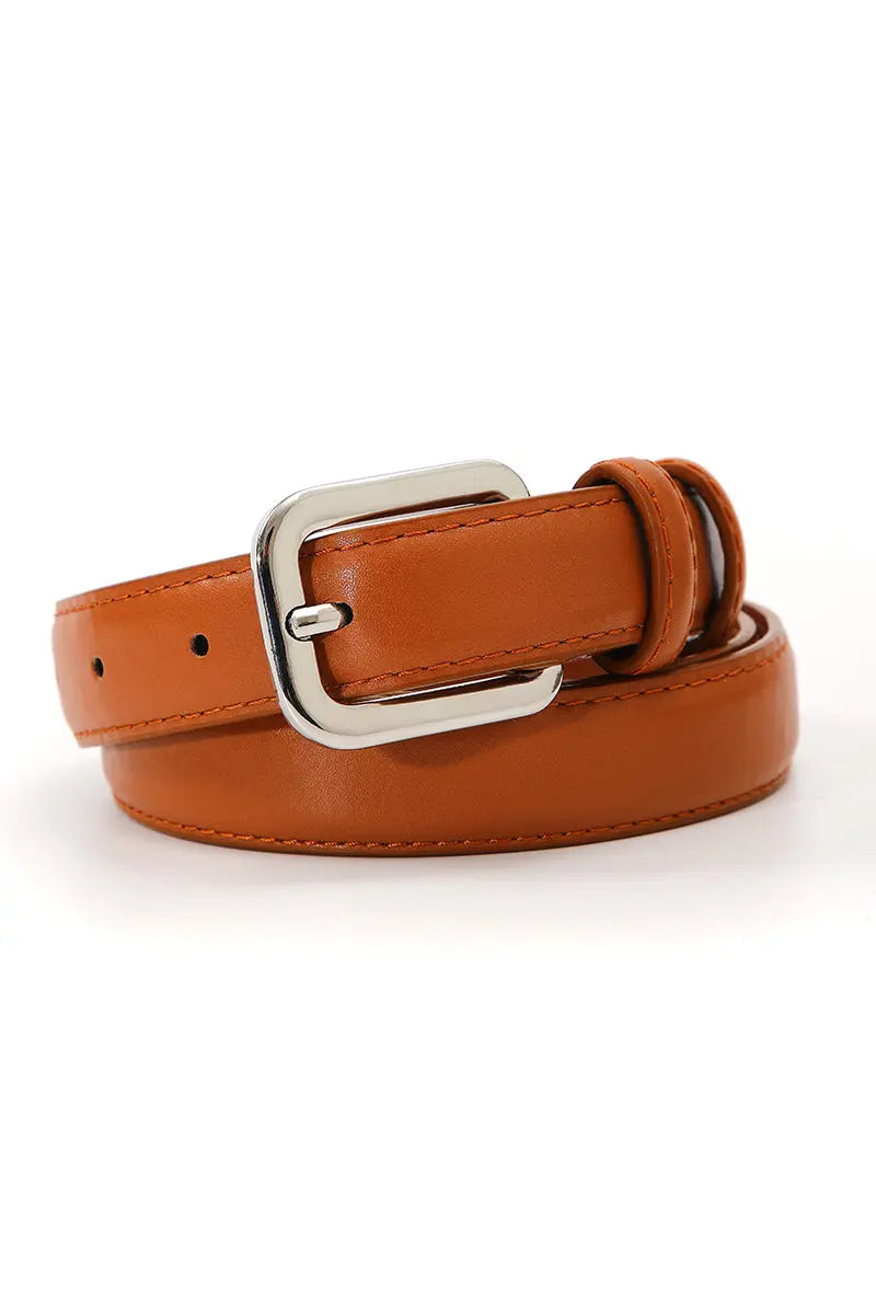 Sleek Classic Silver Buckle Belt - Timeless Function