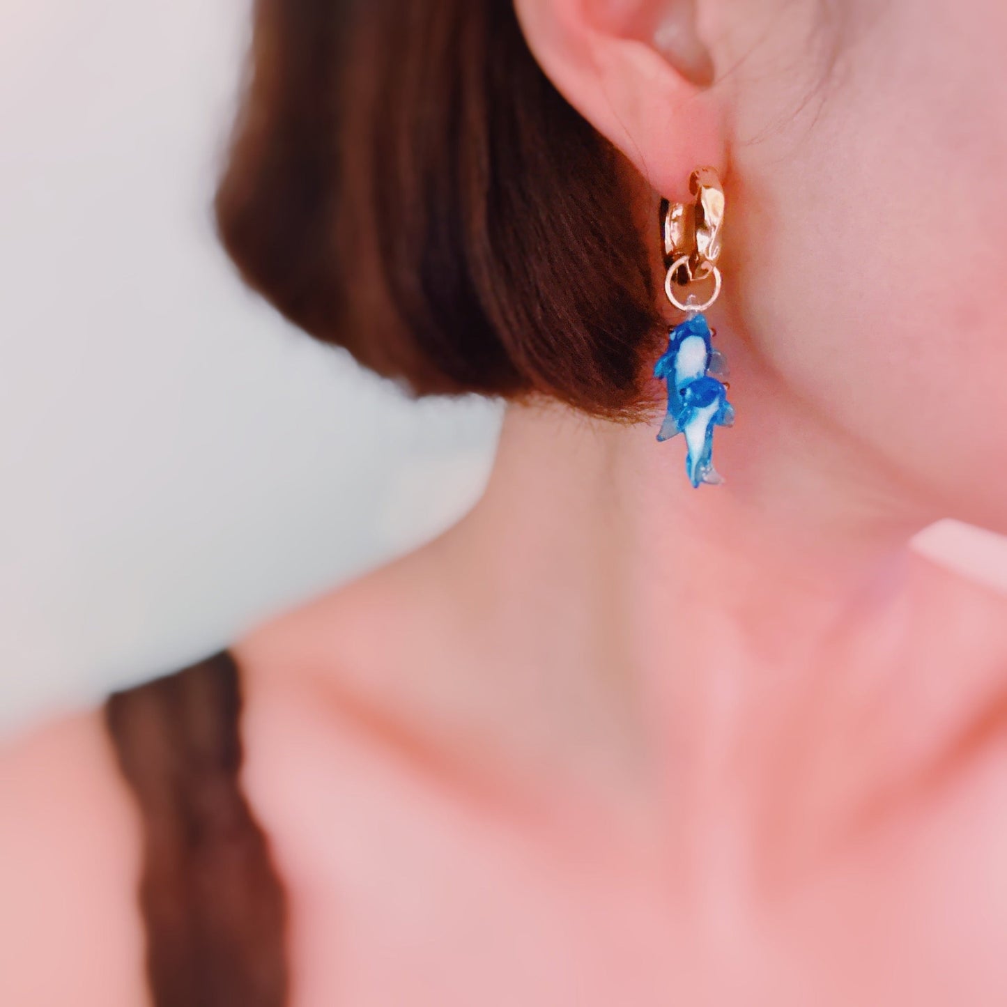 Mama And Baby Dolphins Earrings