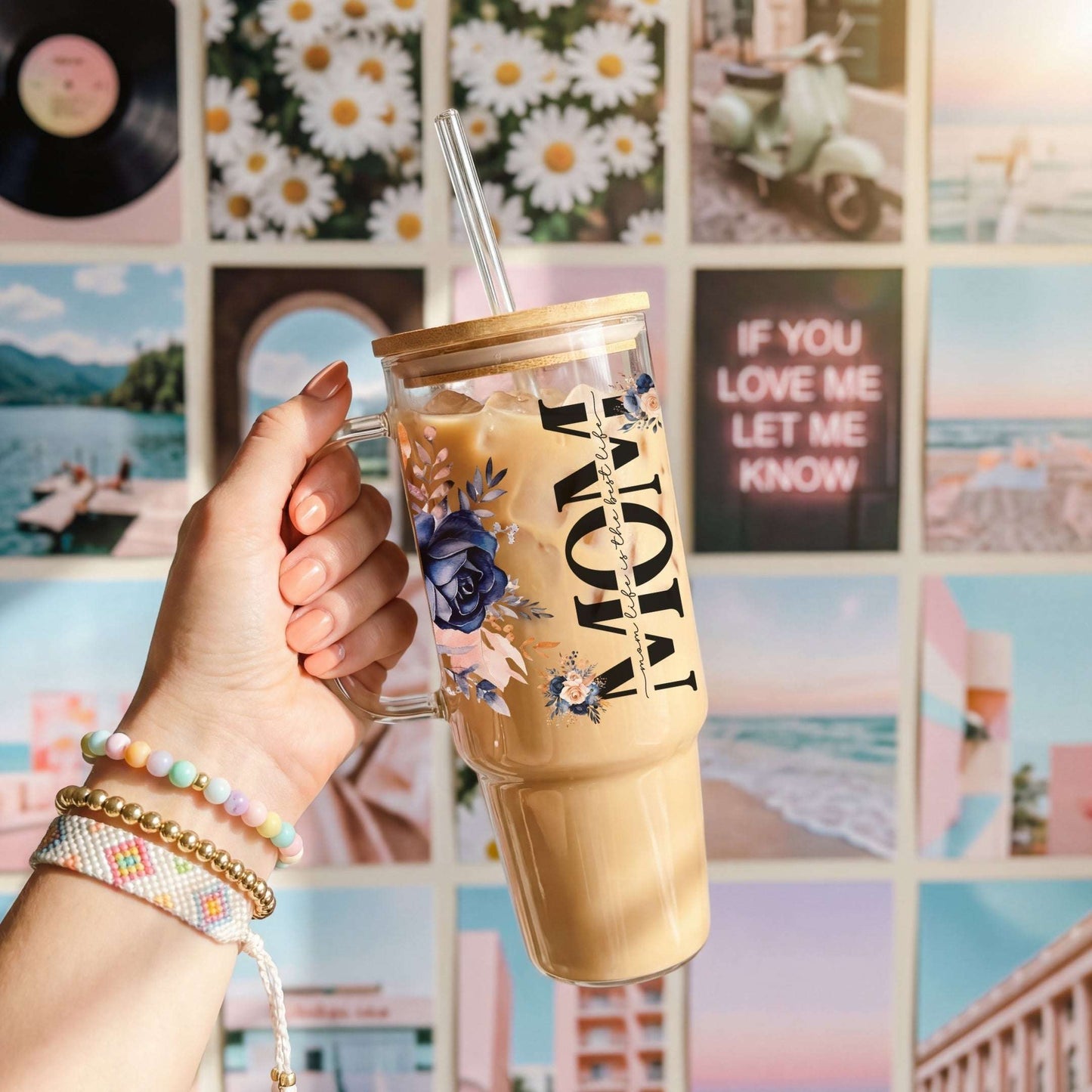 Mom Life Best Life Glass Cup