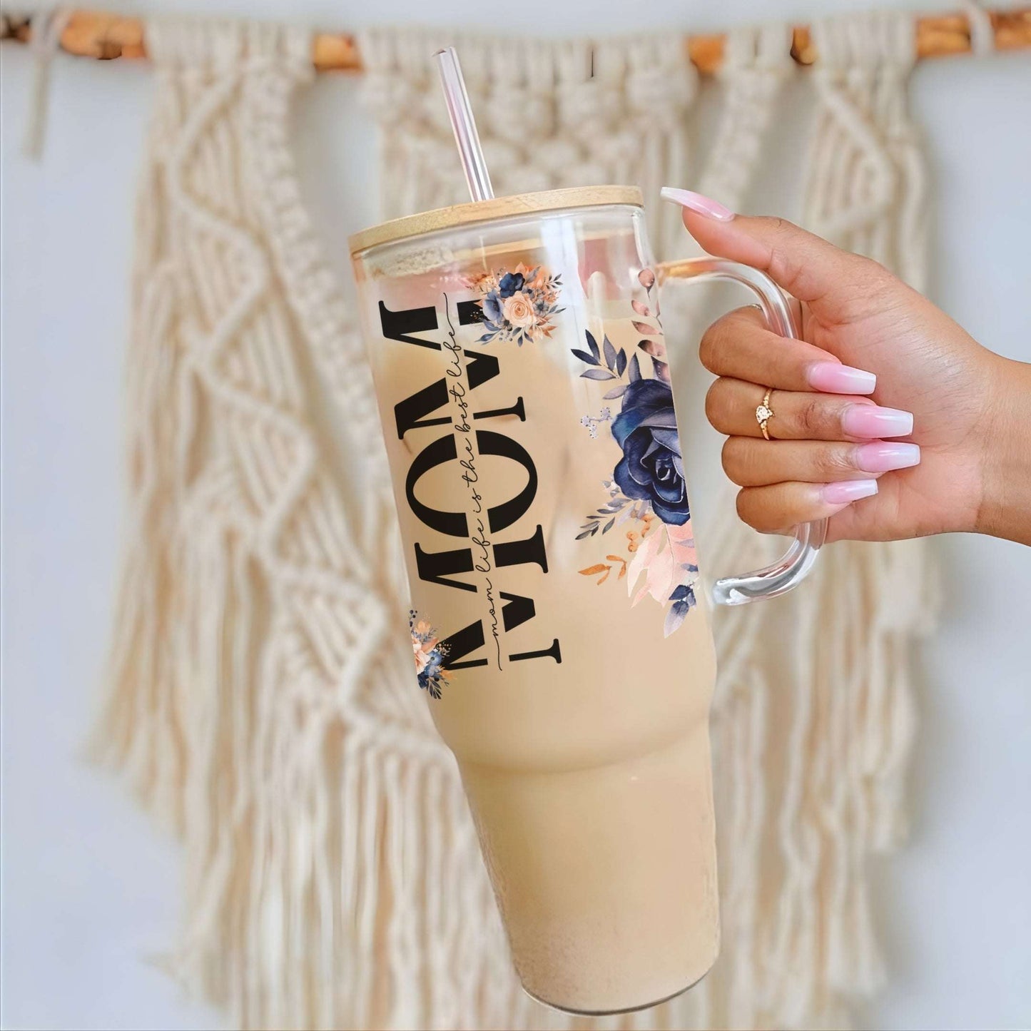 Mom Life Best Life Glass Cup