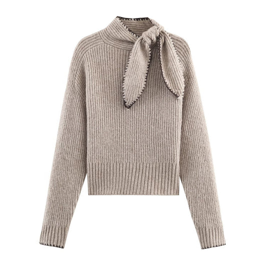 Sweet Bow Detail Knit Sweater