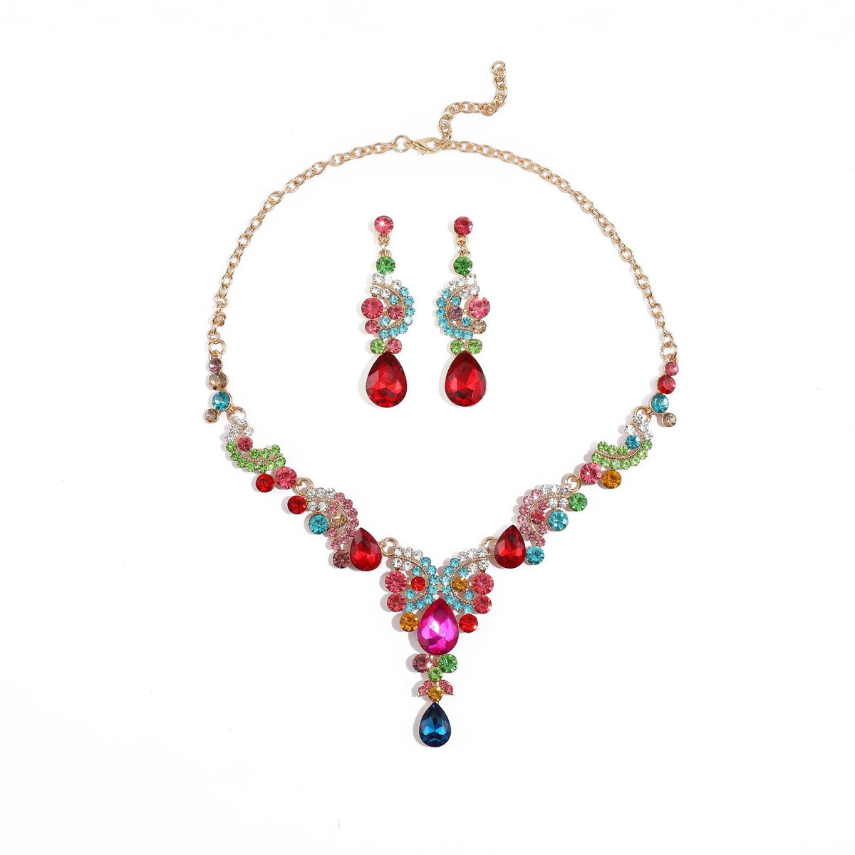 Suite High-grade Three-piece Bridal Wedding Dress Earrings