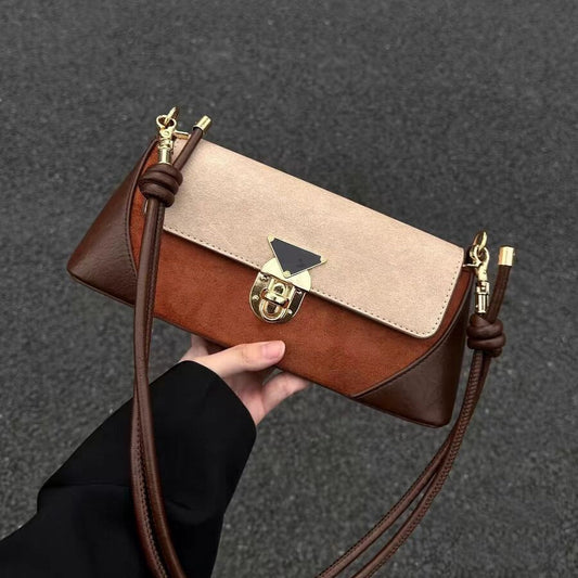 stylish shoulder bag, armpit baguette bag, women's designer shoulder hobo bag, exquisite square bag